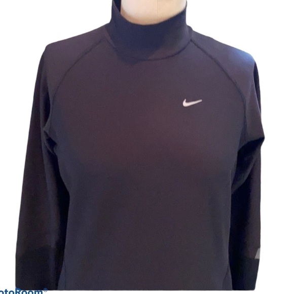 Nike dry fit top turtleneck Black Athletic SZ large - Picture 4 of 8